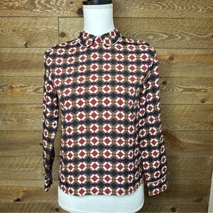 Marni Geometric Printed Blouse - Italian size 12 BUT fits like a US SIZE 2